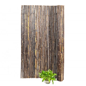 Black bamboo fence roll fence bamboo for garden decoration