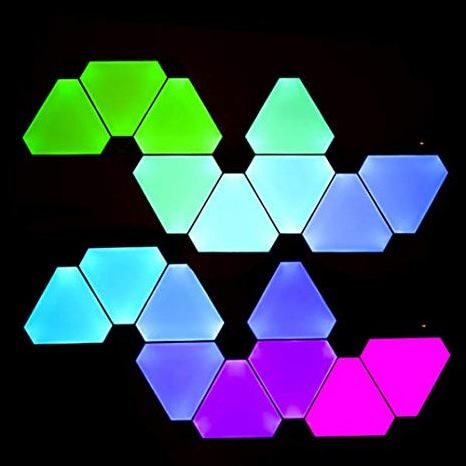 Smart triangle panel light 9pcs/sett Wifi Control rgbw ceiling LED Triangle lights