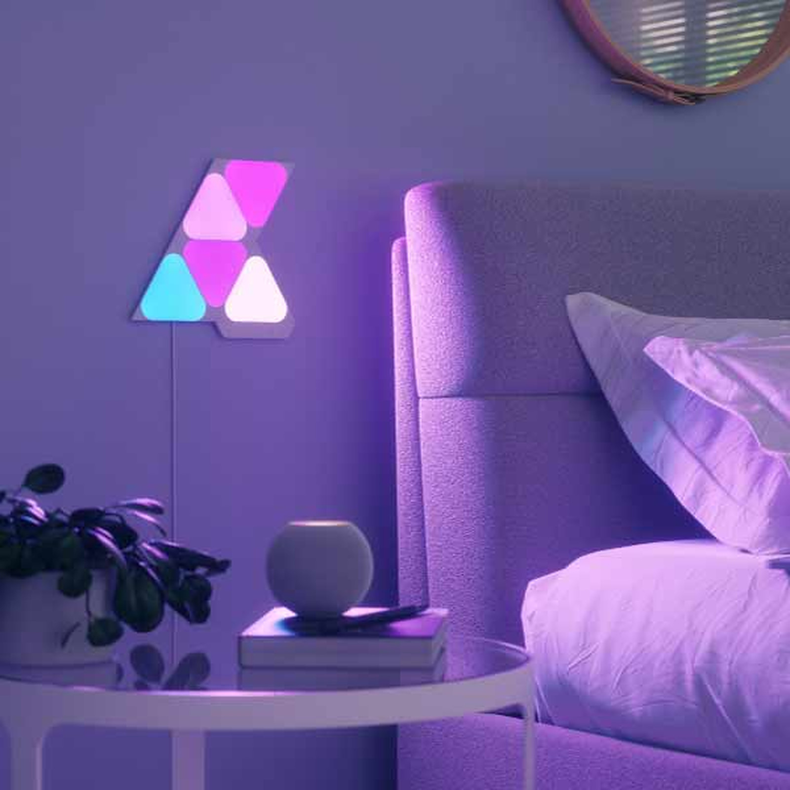 Smart triangle panel light 9pcs/sett Wifi Control rgbw ceiling LED Triangle lights