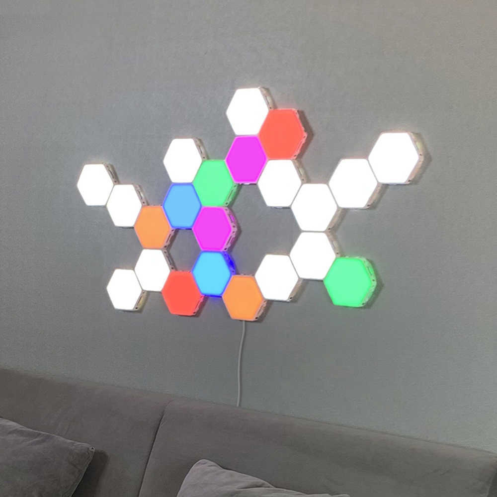 Senseled best Hexagon Touch Light Panels in 2021 RGB led night light Modular Touch