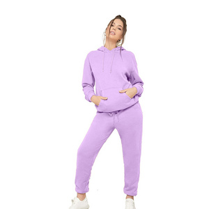 Best Quality Casual Plain Women Purple color Tracksuit Factory Made Comfortable Fit Women Tracksuit