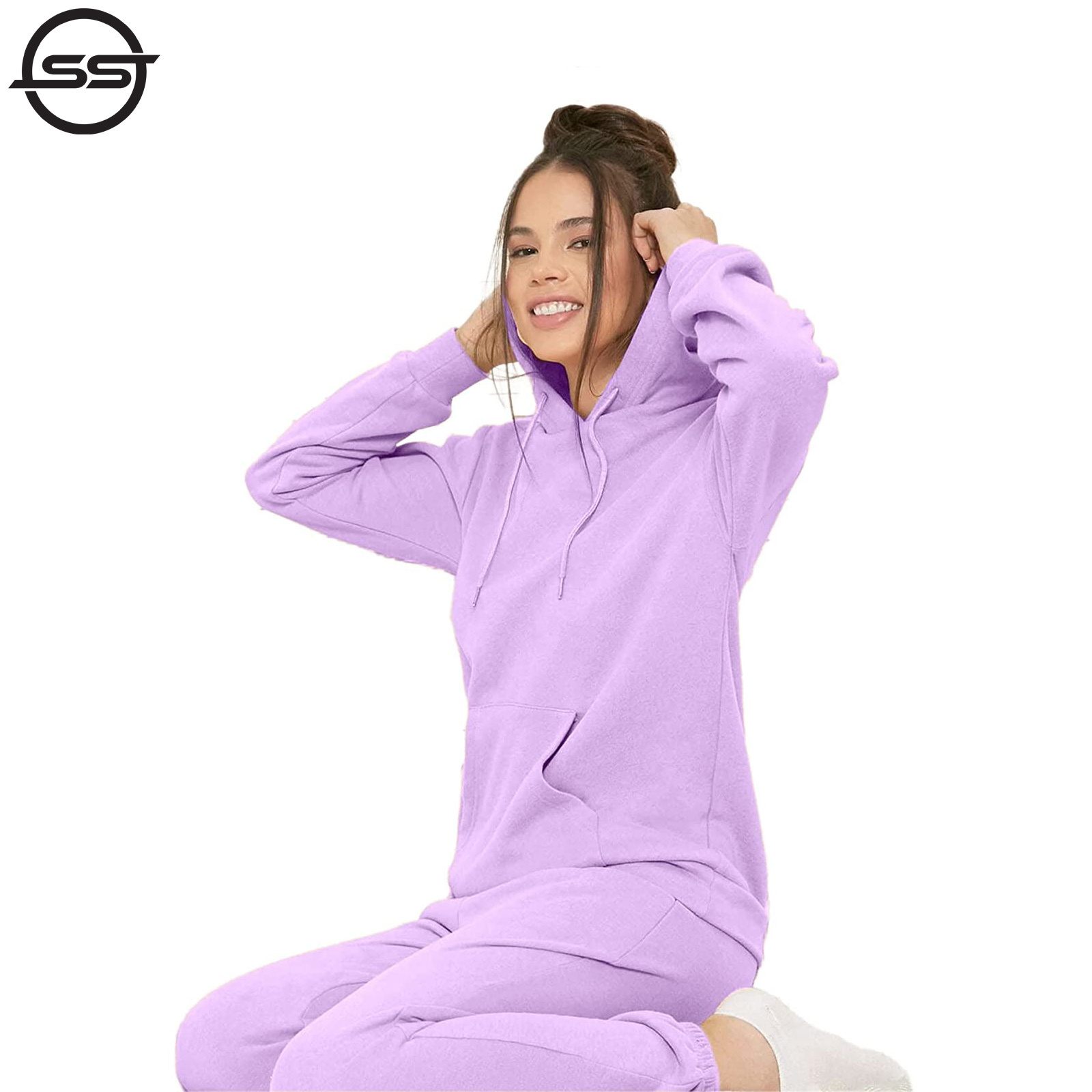 Best Quality Casual Plain Women Purple color Tracksuit Factory Made Comfortable Fit Women Tracksuit