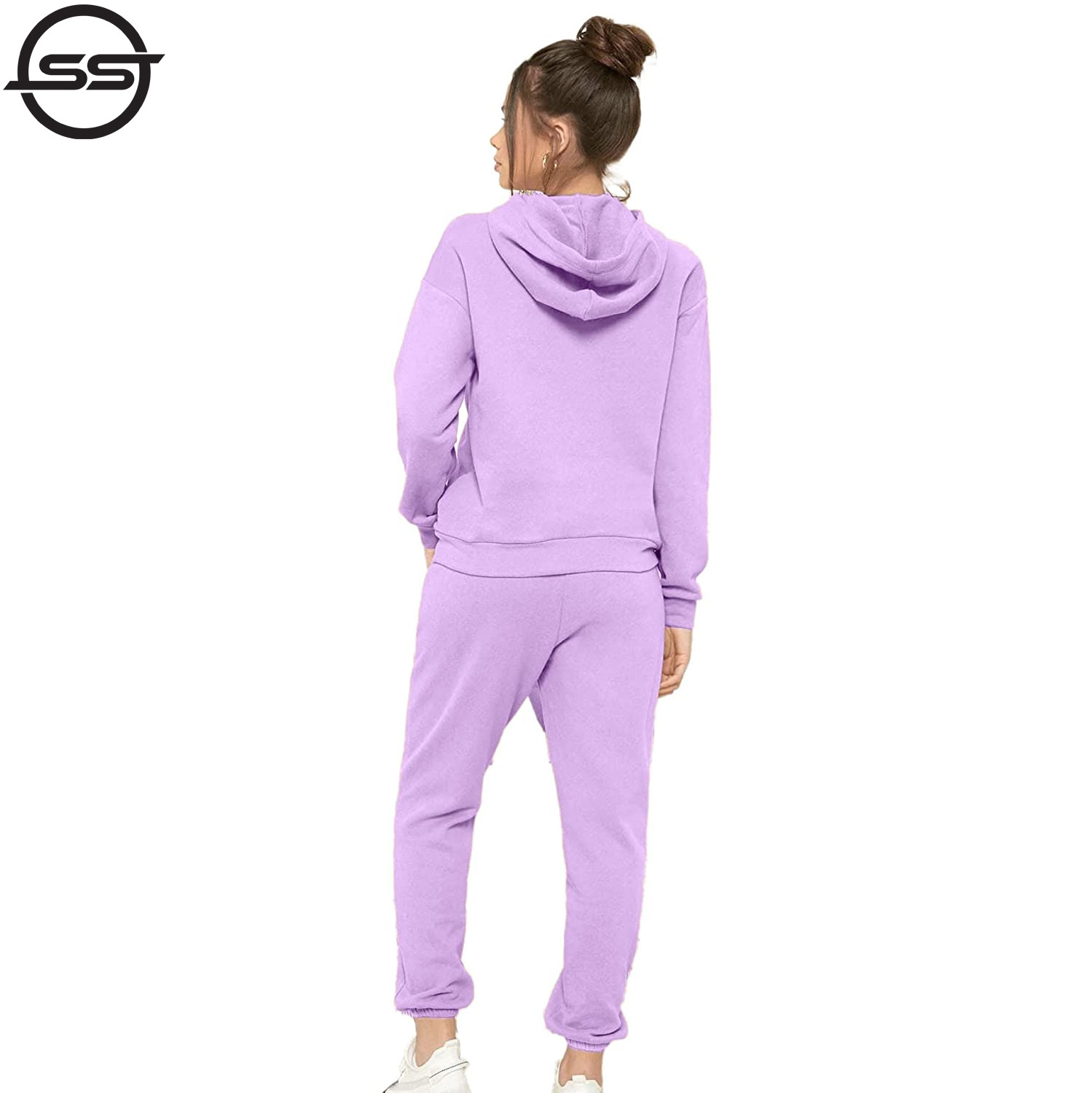 Best Quality Casual Plain Women Purple color Tracksuit Factory Made Comfortable Fit Women Tracksuit