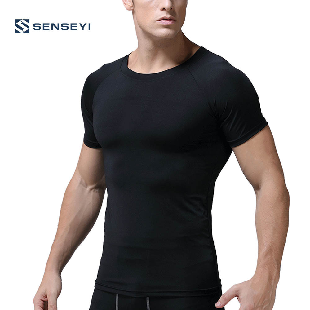 Mens Cool Dry Compression Baselayer Short Sleeve T Shirts