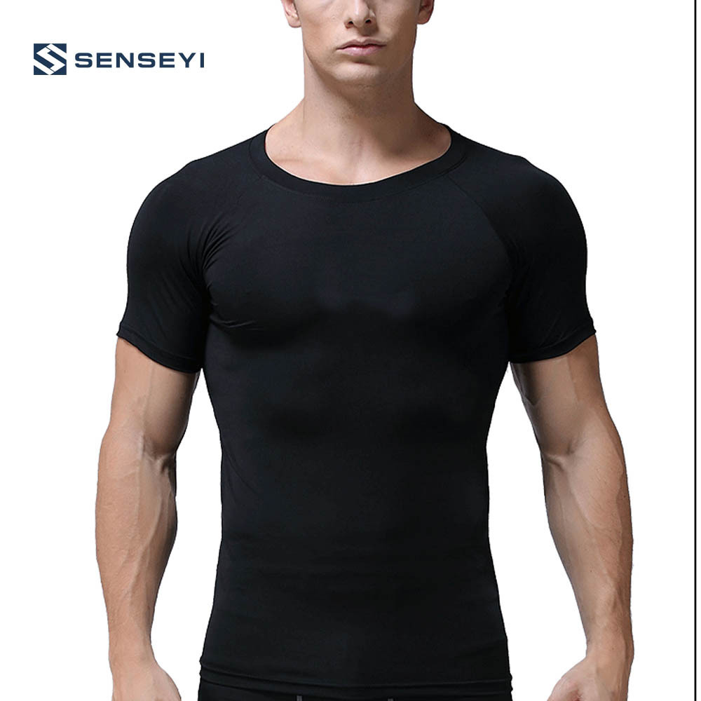 Mens Cool Dry Compression Baselayer Short Sleeve T Shirts