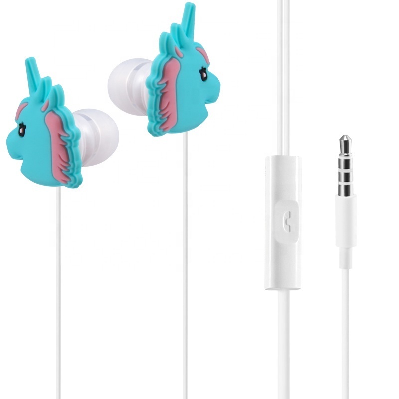 New Funny Cartoon Earphone, Best Quality Cartoon In-Ear Animal Earbuds Headphones With Handsfree Mic For Kids