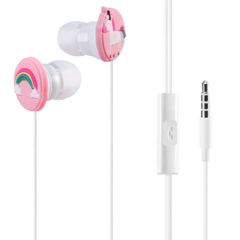 New Funny Cartoon Earphone, Best Quality Cartoon In-Ear Animal Earbuds Headphones With Handsfree Mic For Kids