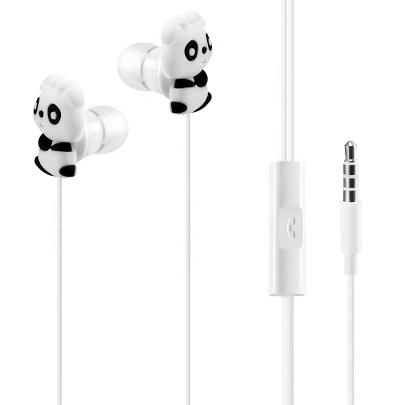 New Funny Cartoon Earphone, Best Quality Cartoon In-Ear Animal Earbuds Headphones With Handsfree Mic For Kids