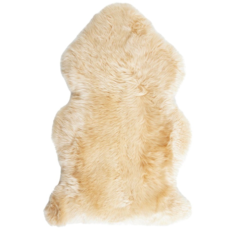 real merino sheep wool fur hide carpet throw