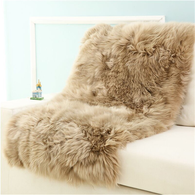 Genuine New Zealand Long Fur Sheepskin Wool cushion for sofa cushions