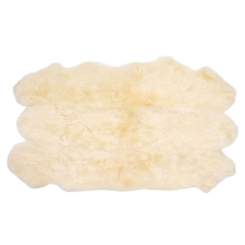 real merino sheep wool fur hide carpet throw