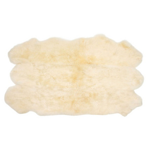 real merino sheep wool fur hide carpet throw