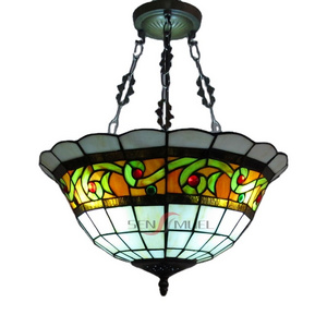 Mediterranean style home decoration stained glass ceiling lighting chandelier