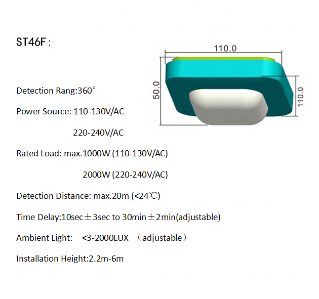 New Invention high sensitivity  ST46F  infrared presence sensor and Pir motion sensor  detector