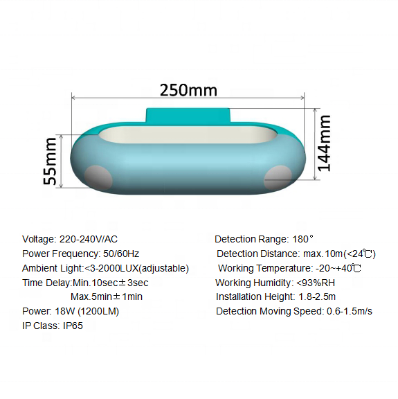 ST95  LED Sensor Light  and  motion sensor wall lamp