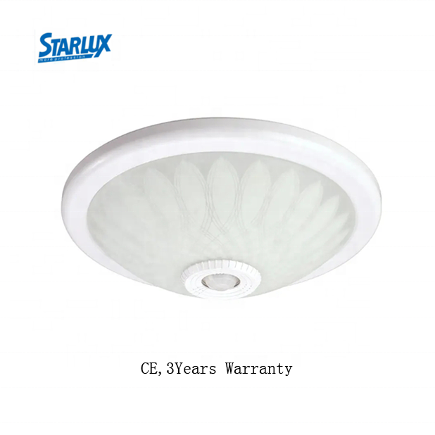 Hot selling ST78-3 infrared security motion sensor ceiling light and E27  glass lamp