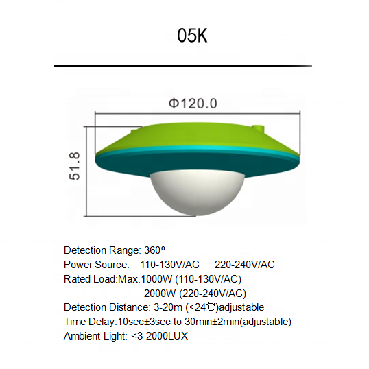 Hot Sale  ST05K   PIR Motion Sensor  and Infrared Presence  Sensor Switch