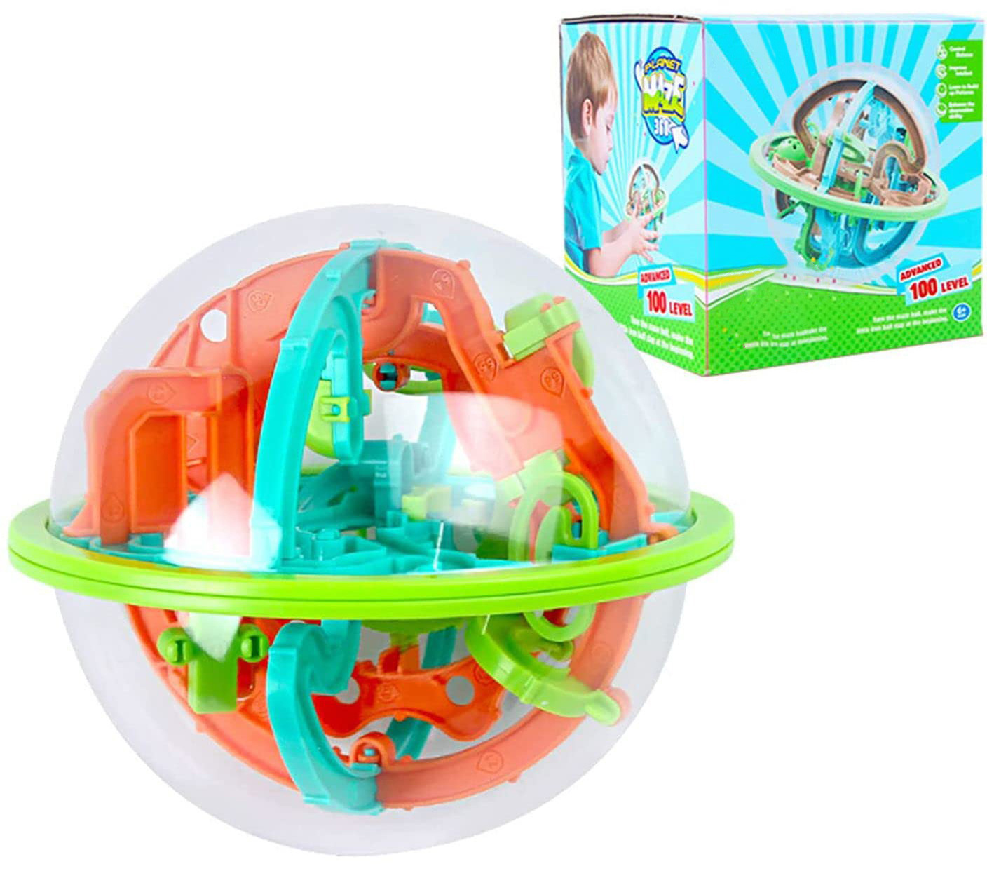 Children's Magic Space Ball Maze Children's Intelligence Balance Training Toy Classic Educational Toy Obstacle 3D Maze Ball