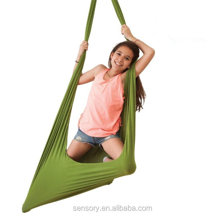 Popular Compression Red Nylon Elastic Therapy Autism Hammock Sensory Swing For Adults And Kids Indoor Outdoor uk