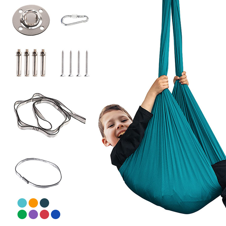 Anxiety Autism 150*280cm Easy To Install Design Therapy Sensory Swing For Kids And Adult Purple