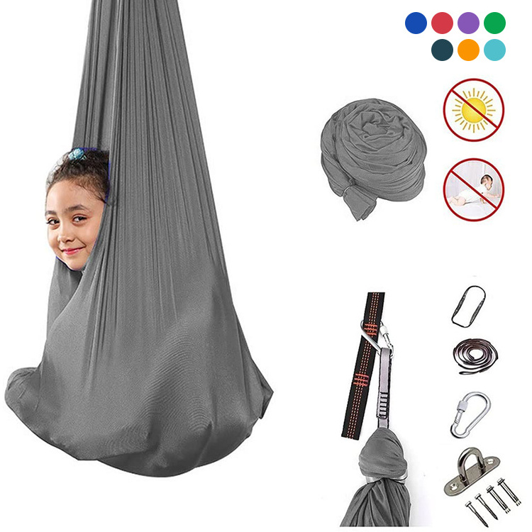 Anxiety Autism 150*280cm Easy To Install Design Therapy Sensory Swing For Kids And Adult Purple