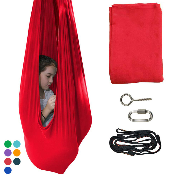 Anxiety Autism 150*280cm Easy To Install Design Therapy Sensory Swing For Kids And Adult Purple