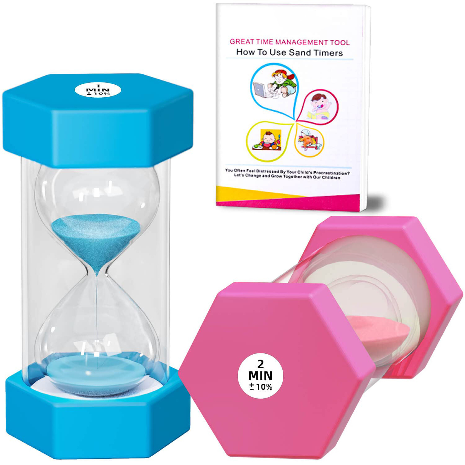 New And Popular White Plastic 30 Seconds Half Hour Glass  Children Set Toothbrush Clock 24 Hour Sand Timer For Kids And Adults