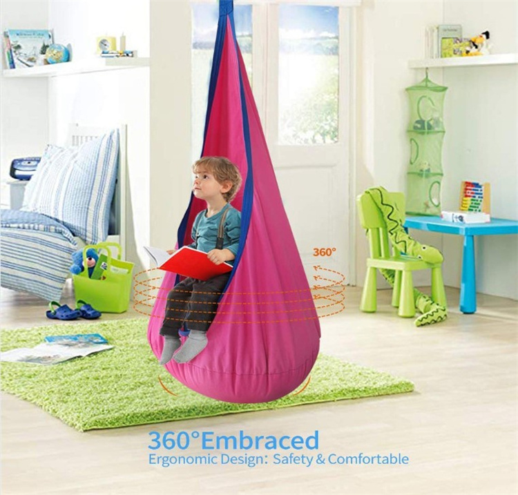 Super soft quality assurance indoor sensory bolster swing round for adults