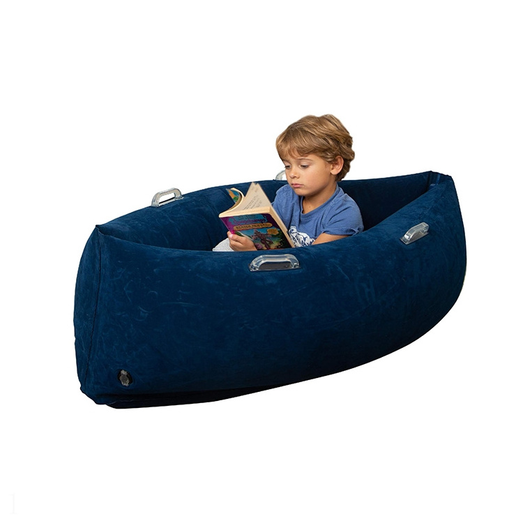 Indoor  Peapod Lounger Chair   Portable Children Travel Bed Inflatable  Sensory Pea Pod For Kids