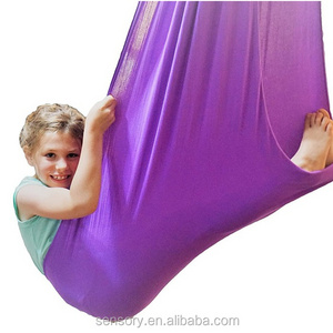 Support sample silky feeling nylon lycra raindrop yoga snuggle swing uk with special needs autism kids children adults