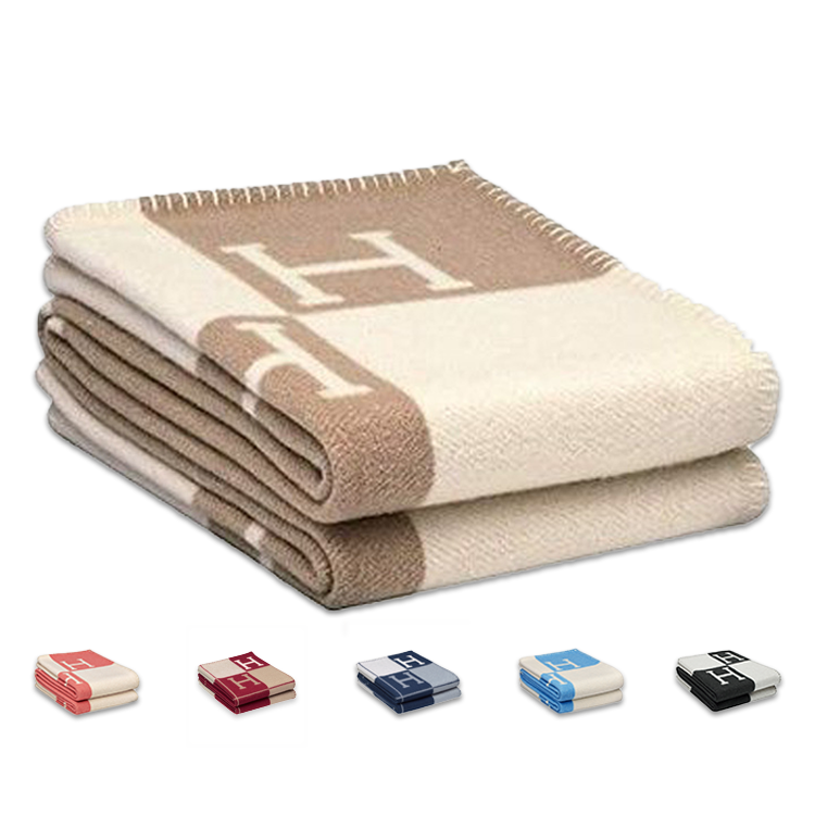 Soft Wool Scarf Shawl Portable Letter Thick Cashmere Blankets Crochet Warm Plaid Sofa Bed Fleece Knitting H Blanket For Gifts