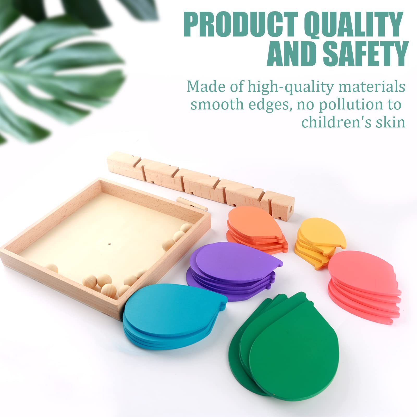 Track Wood Waldorf Montessori Educational Wooden Marble Music Tree Building Blocks Kids Toys Sensory Sound