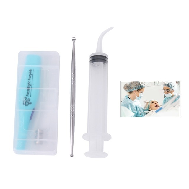 With LED Light Box Irrigation Syringe Premium Tool Tonsil Stone Extractor Tooth Whitening Products Tonsil Stone Remover Kit