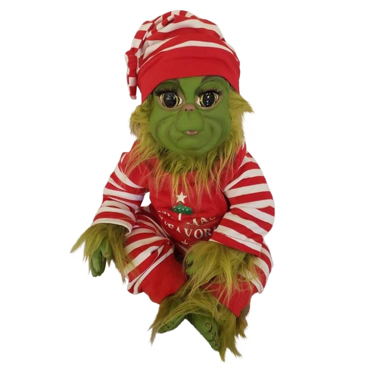 Grinchs Doll Kawaii Green Grinchs Doll Dressed In A Red Santa Suit With A Matching Hat Stuffed Toys