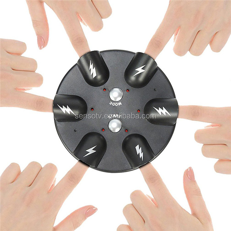 Interesting Electric Finger Game Machine Children Electric Shocking Roulette Lie Detector Punishment Props Tricky Toy