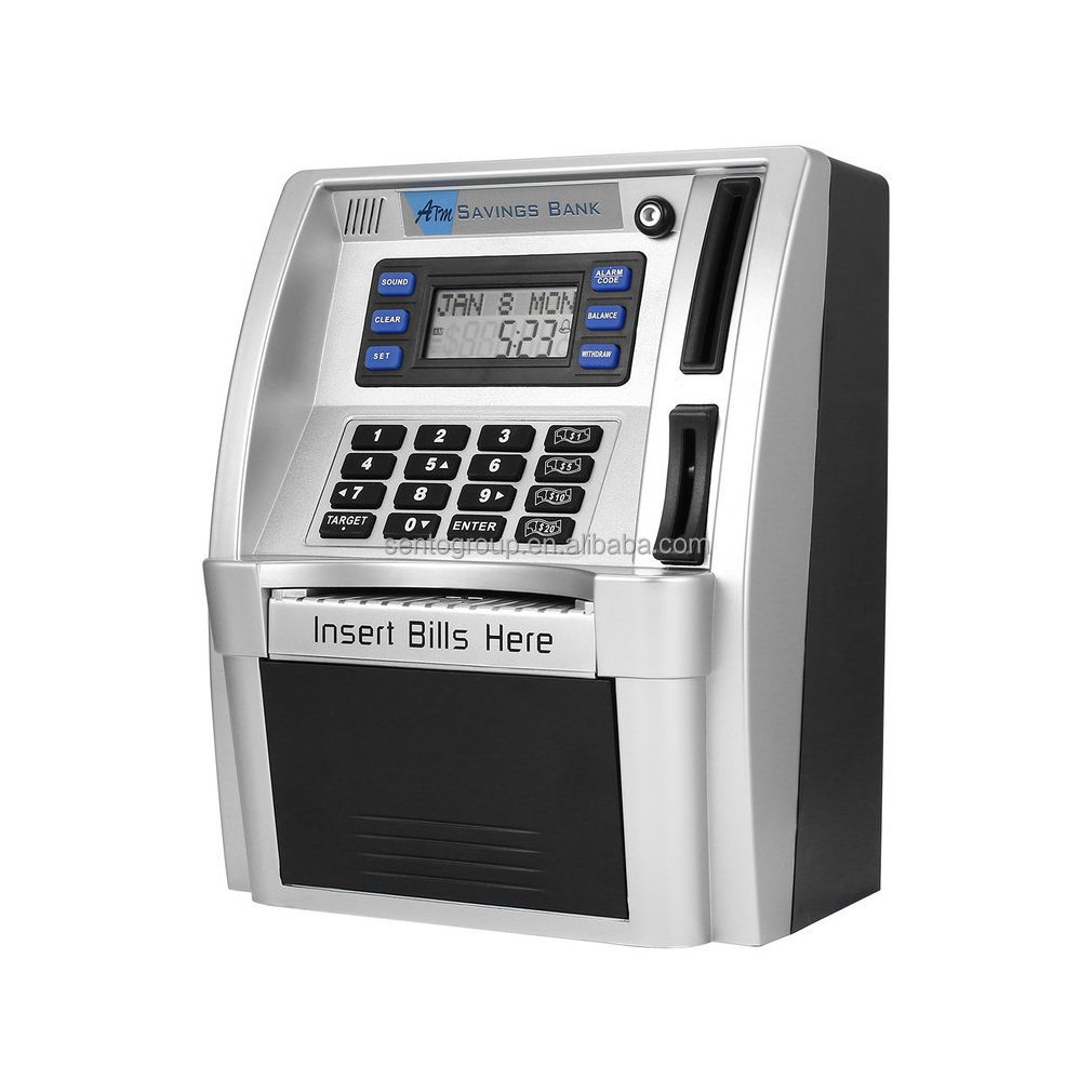 ATM Piggy Bank Savings Bank Toys ATM to Store Money Safe Deposit Money Box Mini ATM Machine For Kids Gift Save Bank Cofre