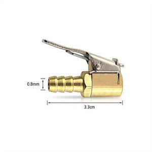 Car Auto Tire Inflator Valve Air Pump Clip Pure Copper Nozzle Quick Adapter Connector Car Inflatable Connector Car Accessories