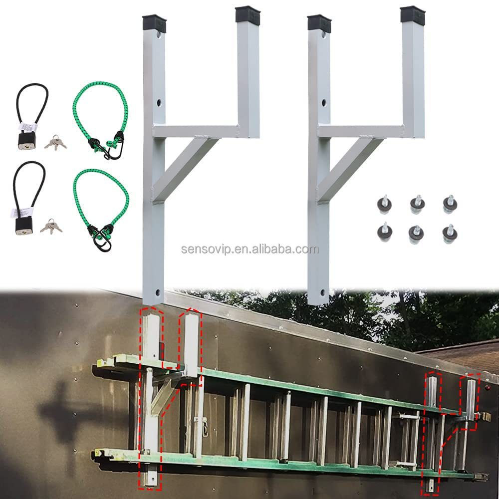 Side Ladder Rack Used For Tow Truck Trail Car Ladder Resist Corrosion Extruded Aluminum Ladder Rack For Trailer