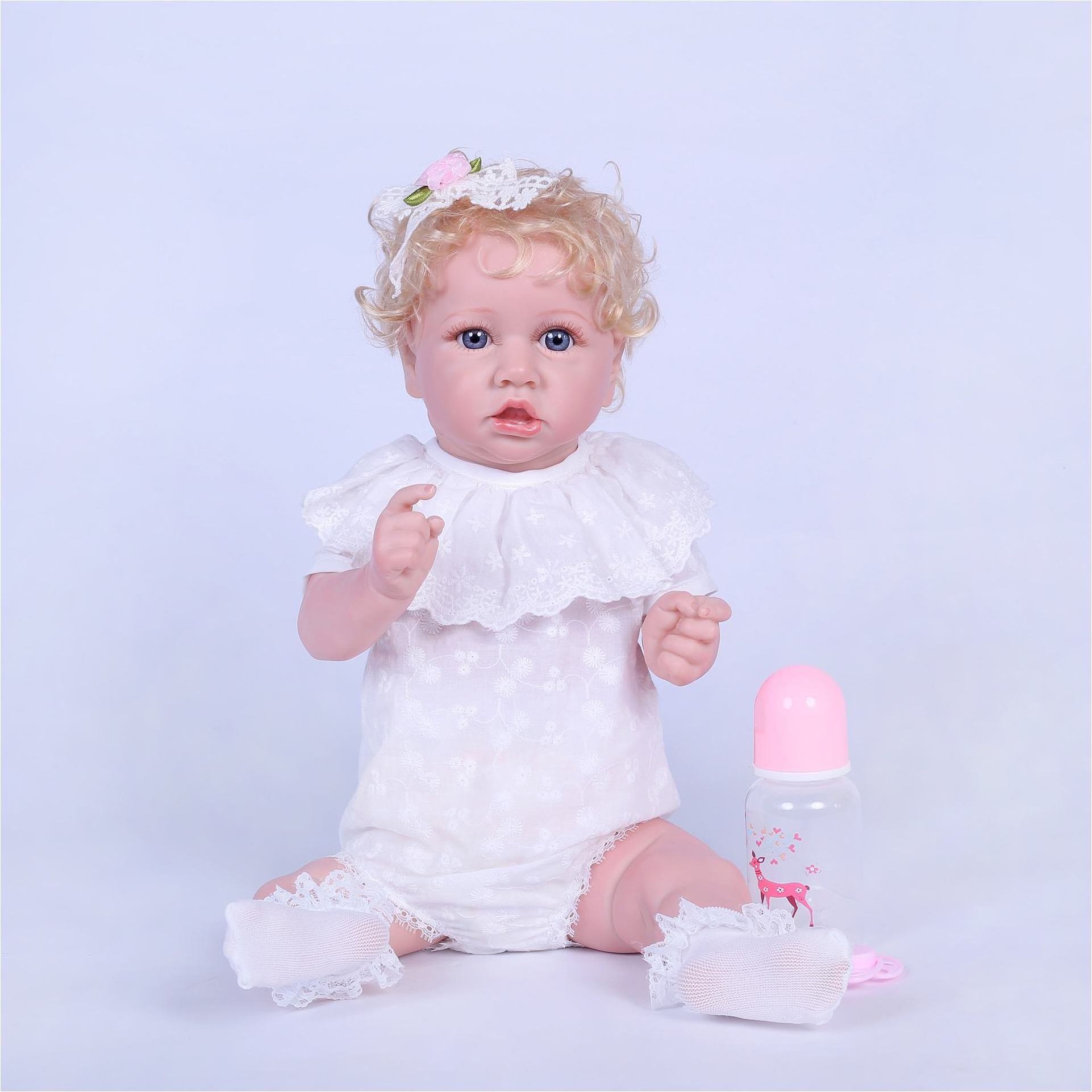 Silicone Baby Doll Girl Plush Jointed Reborn Doll Kit Elsa Babies Wholesale Lifelike Newborn Kids Parts Twins Bjd Fake Baby Doll