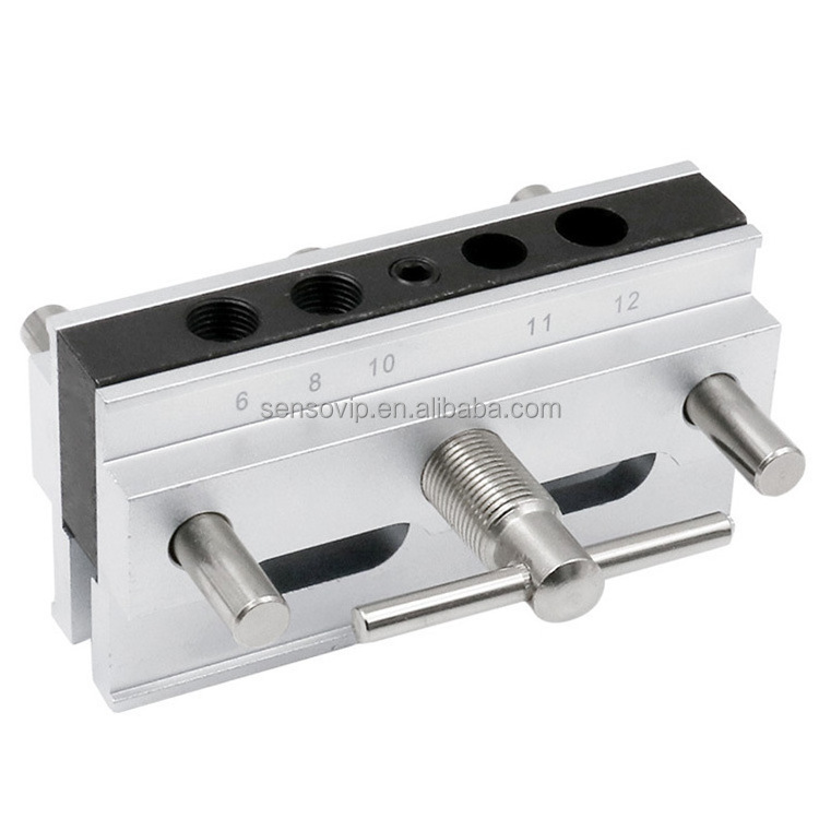 Aluminum Punch Locator Dowel Jig For Wood Dowel Hole With 1/4'' 5/16'' 3/8'' 7/16'' 1/2'' Self Centering Dowel Jig Kit