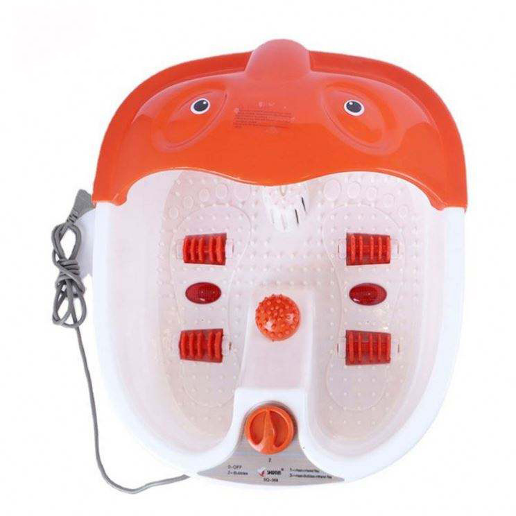 Foot Spa Massager With Steam Soothe Tired Sauna Steamer 4 Pedicure Massage Rollers Feet Bath Care