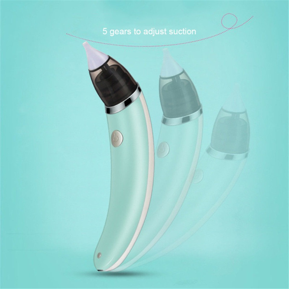 Custom wholesale Electric Suction Sucker machine Ear Vacuum Light baby nasal aspirator electric nose cleaner