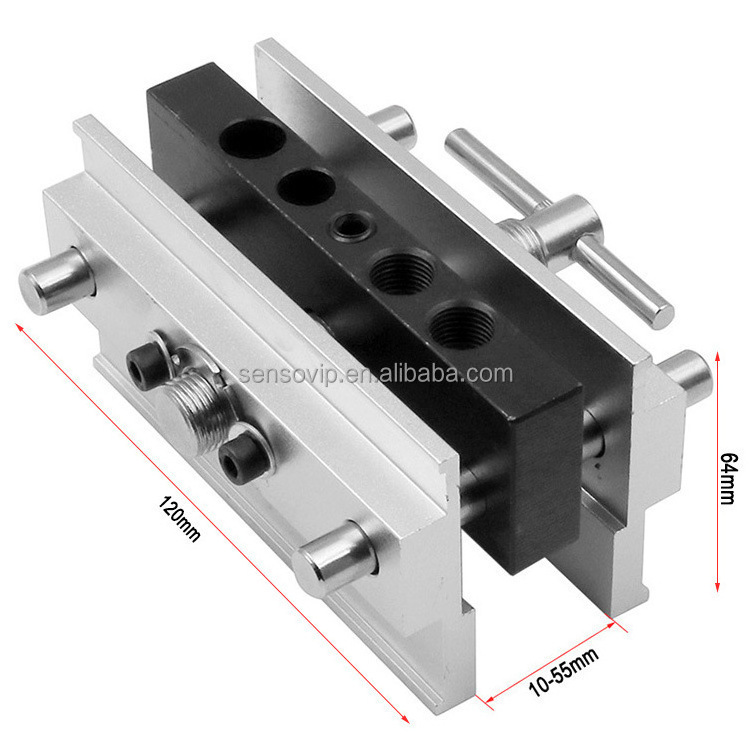 Aluminum Punch Locator Dowel Jig For Wood Dowel Hole With 1/4'' 5/16'' 3/8'' 7/16'' 1/2'' Self Centering Dowel Jig Kit