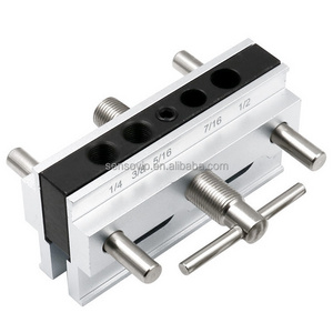 Aluminum Punch Locator Dowel Jig For Wood Dowel Hole With 1/4'' 5/16'' 3/8'' 7/16'' 1/2'' Self Centering Dowel Jig Kit