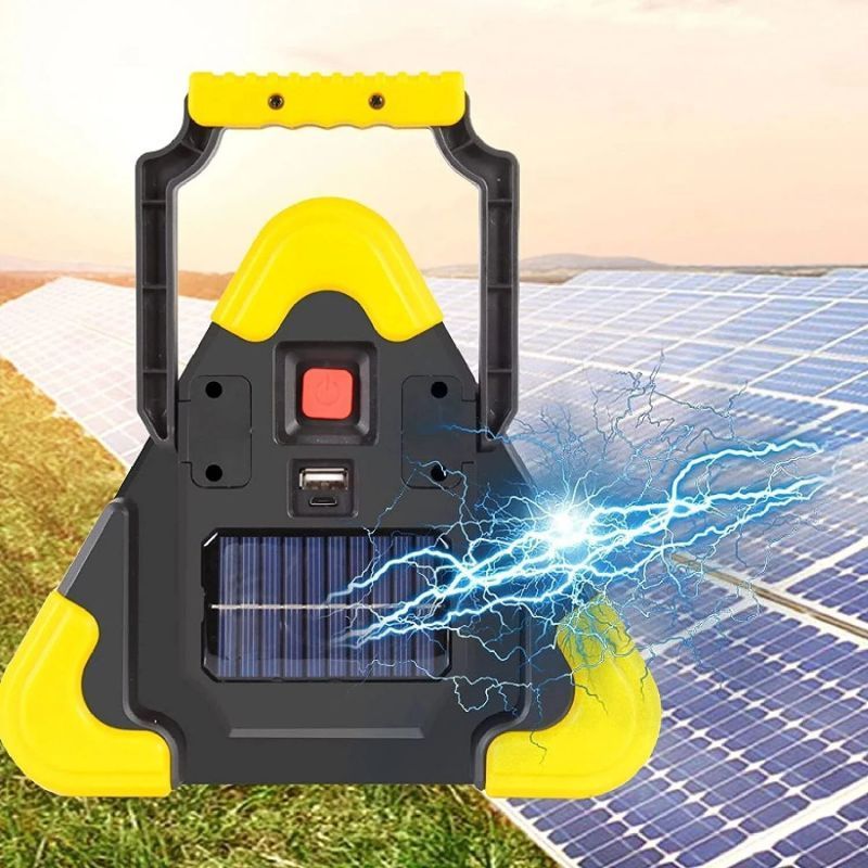 Car Solar Portable Triangle Warning Light LED Battery Powered Emergency Traffic Light Barricade Safety Sign Flashing light