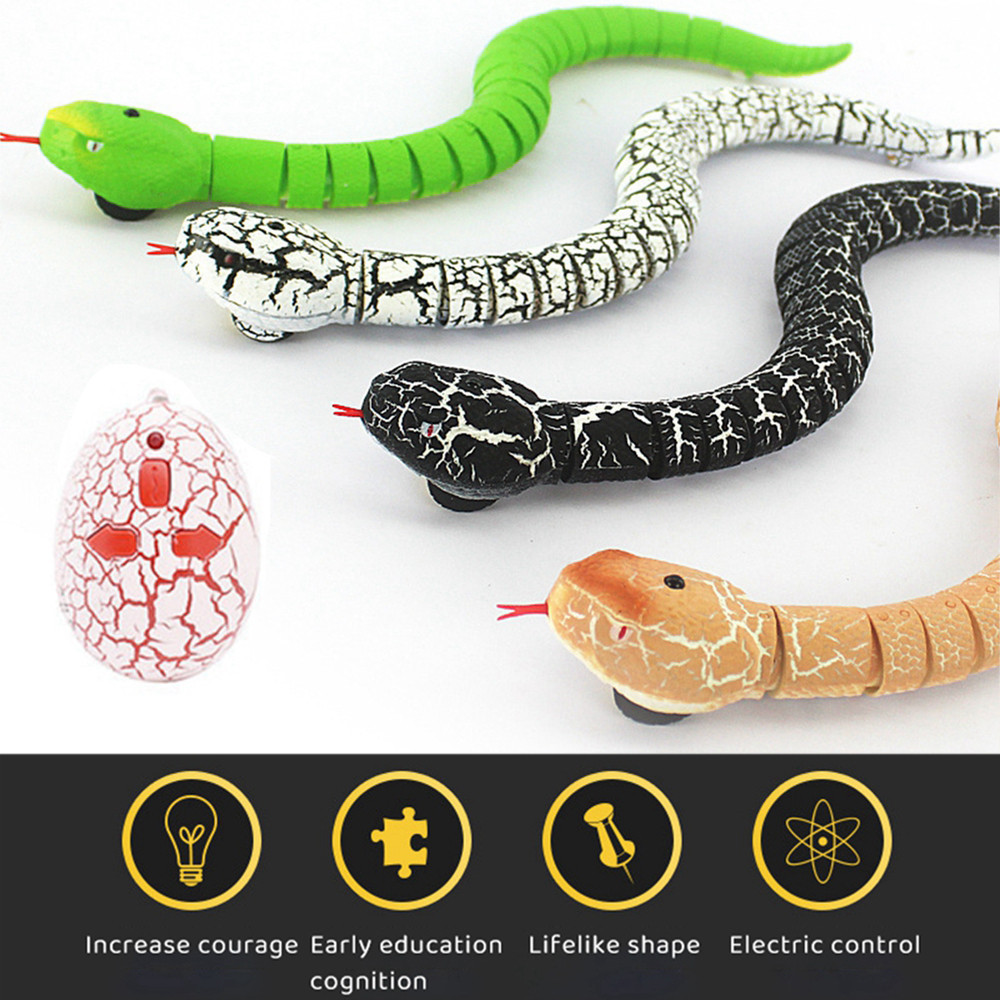 Realistic Animal Rc Snake Toy With Egg-shaped Infrared Controller Remote Control Snake Remote Control Toy