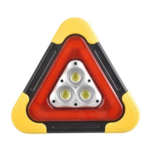 Car Solar Portable Triangle Warning Light LED Battery Powered Emergency Traffic Light Barricade Safety Sign Flashing light