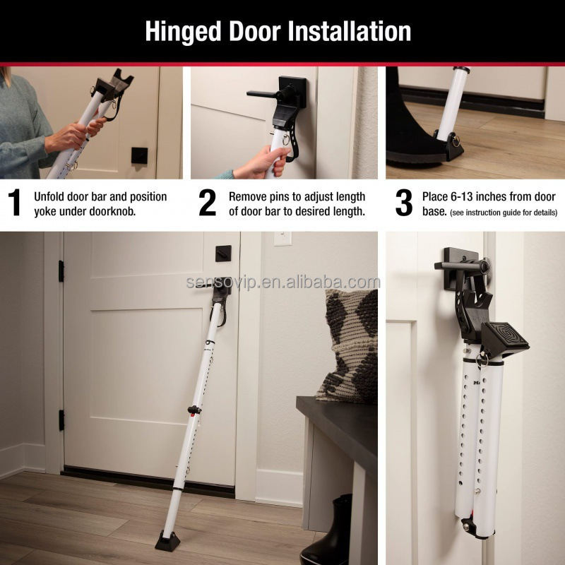 Security Door Jammer Adjustable Sliding Patio Master 265d Door Security Bar