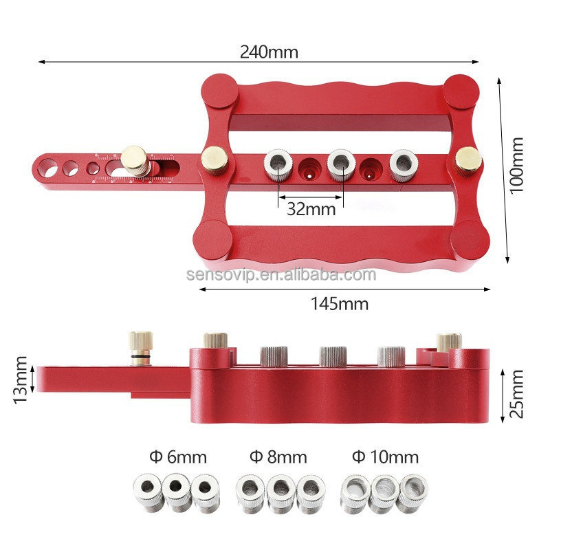 Multifunction Woodworking Straight Hole Locator Round Wood Dowel Punch Locator Hole Opener Diy Woodworking Drilling Tool