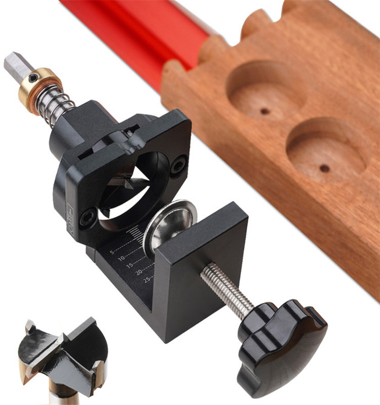 Cabinet Hinge Drilling Hole Puncher 35mm Drill Guide Locator Dowel Jig For Door Concealed Installation Household Tools